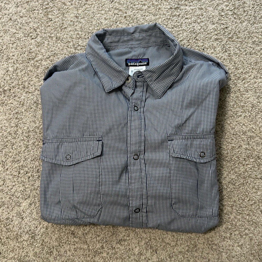 Patagonia Black and White Checkered Shirt
